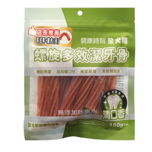 健康時刻 全犬螺旋多效潔牙骨 蝦紅素+雞肉 150g