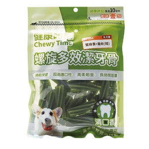 健康時刻 全犬螺旋多效潔牙骨 葉綠素+雞肉 310g