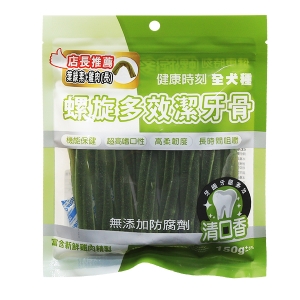 健康時刻 全犬螺旋多效潔牙骨 葉綠素+雞肉 150g