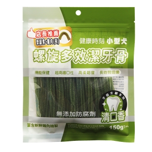 健康時刻 小犬螺旋多效潔牙骨 葉綠素+雞肉 150g